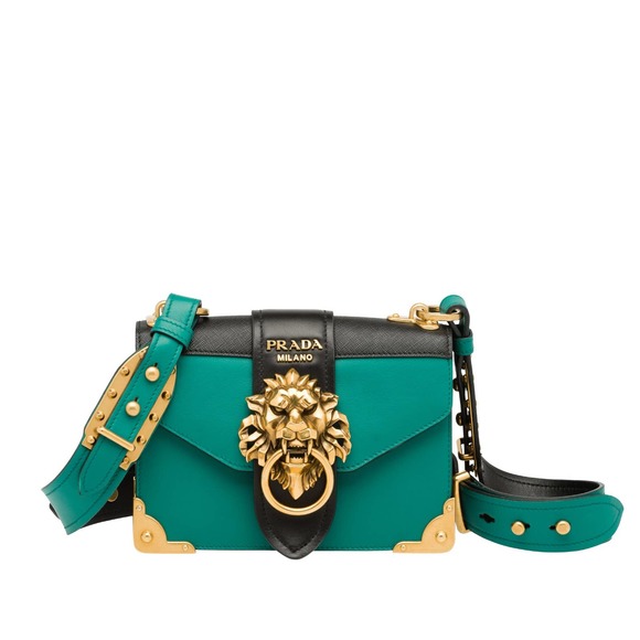 Prada Handbags - ❌❌ PRADA Lions Head Bag Antic Soft Saffiano Cahier Shoulder/Crossbody Green